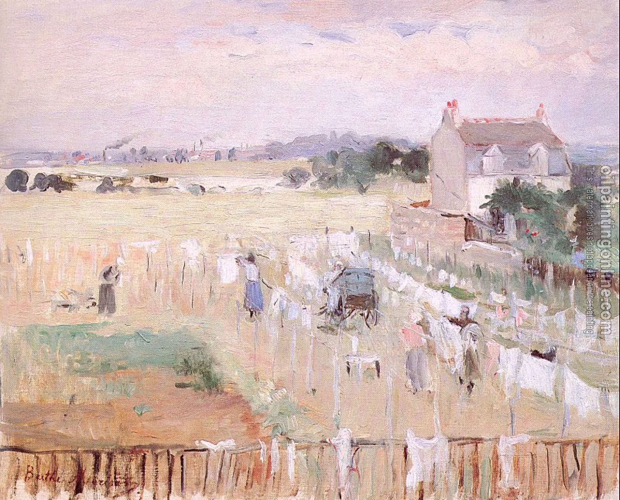 Morisot, Berthe - Hanging the Laundry out to Dry